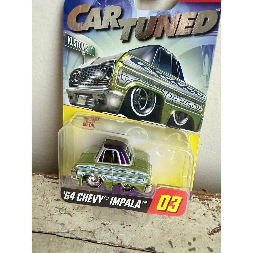 MGA CarTuned Kustoms Series 4 '64 Chevy Impala #03 Green Diecast Metal Car 1:64